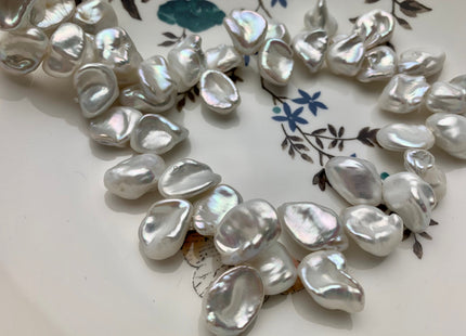 12-15 mm AAA Natural White Keshi Freshwater Pearls Top Drilled Keishi Pearl Beads High Luster Quality Cornflake Keshi Pearls #P1796