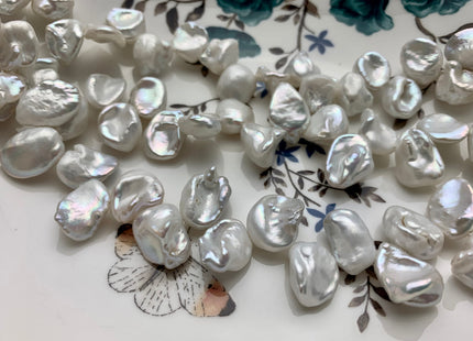 12-15 mm AAA Natural White Keshi Freshwater Pearls Top Drilled Keishi Pearl Beads High Luster Quality Cornflake Keshi Pearls #P1796
