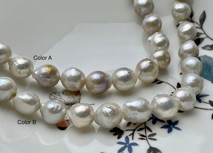 10-13 mm AAA Natural White Baroque Edison Freshwater Pearl Beads Genuine High Luster Cultured Baroque Edison Freshwater Pearls #P1815