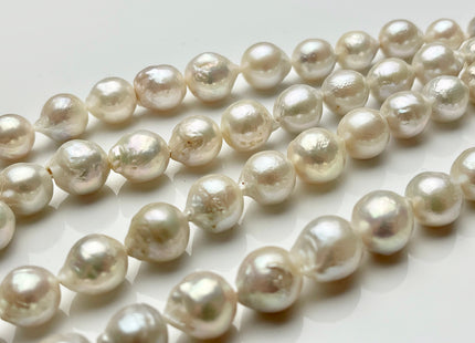 10-13 mm AAA Natural White Baroque Edison Freshwater Pearl Beads Genuine High Luster Cultured Baroque Edison Freshwater Pearls #P1815