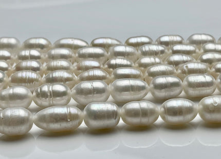 9-10x11-20 mm Natural White Long Oval/Rice Freshwater Pearl Genuine Long Oval Quality Natural Freshwater Pearls #P1786