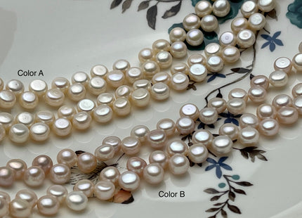 Natural Light Pink Round Button Freshwater Pearl Size 6.5-7 mm, Genuine Freshwater Pearl, Light pink Top Drilled Freshwater Pearls #38