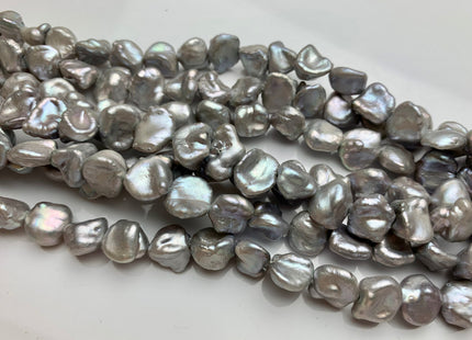 10-12 mm AA Gray Color Keshi Nugget Freshwater Pearl Beads Center Drilled Keshi Pearls Genuine Keshi Nugget Pearls 46 Beads #P1792