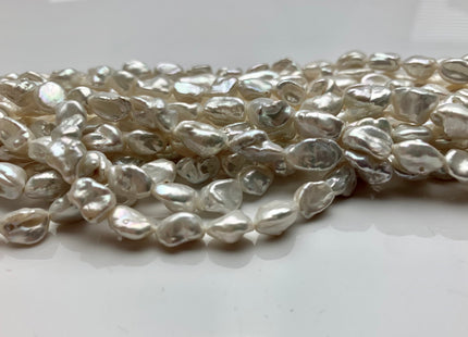 6-8x8-15 mm AAA Natural White Keshi Freshwater Pearls Beads Genuine High Luster Rice Nugget Shape Keshi Freshwater Pearl Beads #P1793