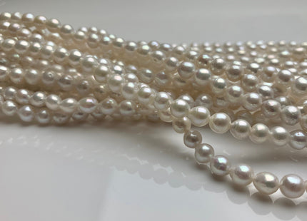 5-6x6-7 mm AAA Natural White High Luster Baby Edison Baroque Freshwater Pearl Beads Genuine Tear Drop Shape Small Edison Pearls #P1820
