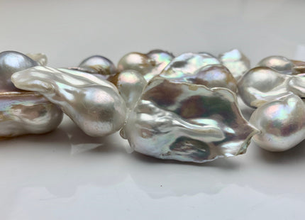 18x26-35 mm AAA Natural White Mauve Pink And Champagne Color Baroque Pearl Bead Genuine Natural Color Jumbo Baroque Flame Ball Pearls #P1804