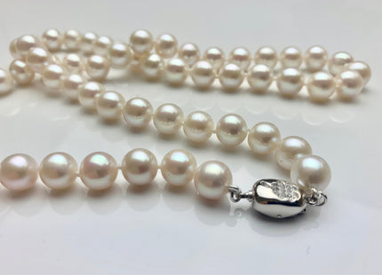 18/20/22/24/26/28 Inches Hand Knotted 9-9.5mm AAAA Freshwater Pearl Necklace Genuine White Round Edison Akoya Quality Pearl #P1805