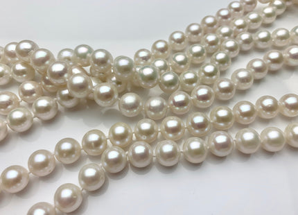 18/20/22/24/26/28 Inches Hand Knotted 9-9.5mm AAAA Freshwater Pearl Necklace Genuine White Round Edison Akoya Quality Pearl #P1805