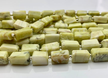 7-10x10-18mm 100% All Natural Yellow Serpentine Gemstone Beads Faceted Nugget Shape Genuine Quality Irregular Gemstone Bead 8 Inches #3746