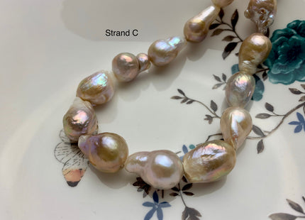 13x18-15x23 mm AAA Rare Natural Iridescent Vintage Pink Baroque Freshwater Pearl Beads Genuine Limited Edition Baroque Pearl Beads #1375