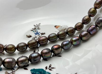 10x13-15 mm OR 12x15 mm Peacock Color B Grade Freshwater Pearls Rice/Oval Shape Pearl Beads Genuine Freshwater Pearls #1229