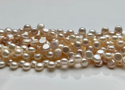 6-7 mm AAA Natural Pink Round Button Freshwater Pearl Genuine Top Drilled Freshwater Pearl Pink Natural Freshwater Pearls, Pink Pearls #39