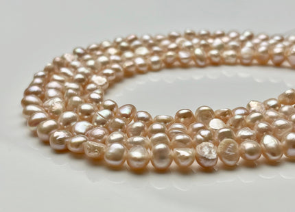 5-8 mm Natural Pink Nugget Freshwater Pearl Beads Genuine Pink Freshwater Pearls Natural Pink Color Nugget Pearls #1455