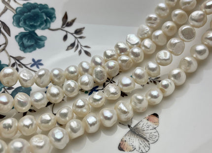 11-12 mm AA Natural White Freshwater Nugget Pearls, Genuine Natural White Irregular Shape Freshwater Pearls #1285