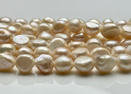 10x12 mm Natural Light Peach Champagne Color Rice Nugget Freshwater Pearl Beads, Genuine Freshwater Pearl Nuggets #1223