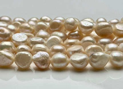 10x12 mm Natural Light Peach Champagne Color Rice Nugget Freshwater Pearl Beads, Genuine Freshwater Pearl Nuggets #1223
