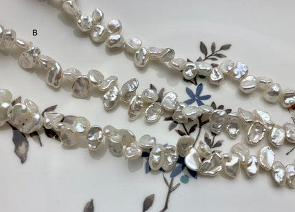 4-6x6-10mm AAAA Natural White Keshi Nugget Freshwater Pearl Top Drilled Beads Genuine Super High Luster Tiny Keshi Nugget Pearls #P1831