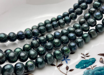 11-12 mm B Grade Sacramento Blue Green Mixed Freshwater Potato Pearls Genuine High Luster Sacramento Freshwater Potato Pearls #1274