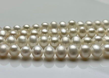 9mm Natural White Potato Freshwater Pearl, Genuine Natural Pearl Beads Natural White Freshwater Pearl Beads #589
