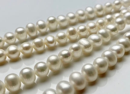 9mm Natural White Potato Freshwater Pearl, Genuine Natural Pearl Beads Natural White Freshwater Pearl Beads #589