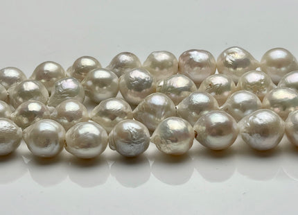 10-13 mm AAA Natural White Baroque Edison Freshwater Pearl Beads Genuine High Luster Cultured Baroque Edison Freshwater Pearls #P1815