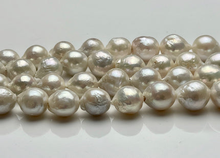 10-13 mm AAA Natural White Baroque Edison Freshwater Pearl Beads Genuine High Luster Cultured Baroque Edison Freshwater Pearls #P1815