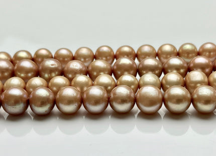 7 mm Or 8 mm AA Champagne Semi Round Freshwater Pearl Beads Genuine Freshwater Pearl Beads High Quality Freshwater Pearls #1226