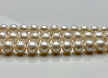8.5-9 mm AAA Round Natural White Freshwater Pearls Genuine Natural Pearl Beads Lustrous White Bridal Pearl High Quality White Pearls #1222