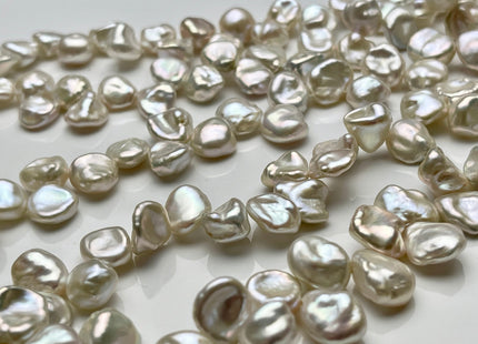 8-9x10-11 mm AAAA Natural White Keshi Freshwater Pearls Top Drilled Keshi Pearl Beads High Luster W/Slightly Pink Genuine Keshi Pearl #1036