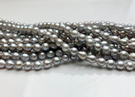 5-6 mm AAAA Silver Gray Color High Luster Baby Edison Baroque Freshwater Pearl Beads Genuine Potato Shape Small Edison Pearls #P1821