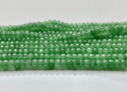 BEST DEAL 4x6 mm Faceted Rondelle Aventurine Green Color Agate Gemstone Beads Genuine Agate Gemstone Loose Beads 15 Inches Strand #3834