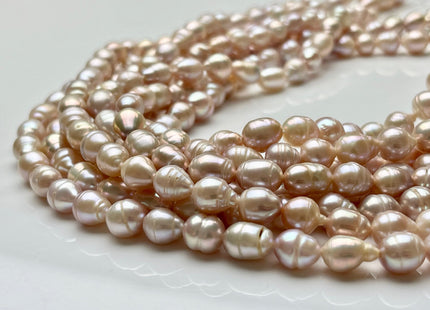 7x8-9 mm Natural Pink Baroque Freshwater Pearl Beads Genuine Soft Pink Color Baroque Freshwater Pearls 46-47 Pieces #P1853