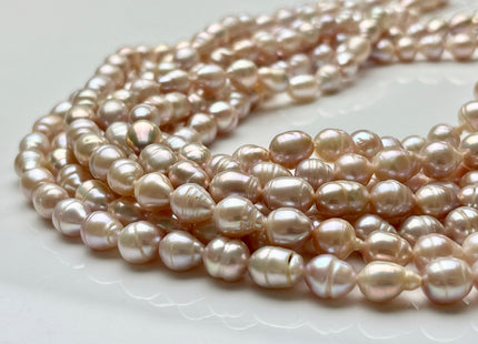 7x8-9 mm Natural Pink Baroque Freshwater Pearl Beads Genuine Soft Pink Color Baroque Freshwater Pearls 46-47 Pieces #P1853