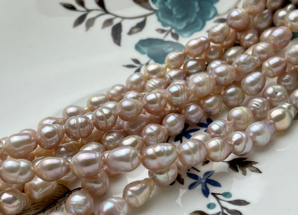 7x8-9 mm Natural Pink Baroque Freshwater Pearl Beads Genuine Soft Pink Color Baroque Freshwater Pearls 46-47 Pieces #P1853
