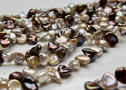7x9 mm AAA Natural Seaweed Pink Gray Brown Color Keshi Nugget Freshwater Pearl Beads Genuine Keshi Nugget Freshwater Pearls #P1850