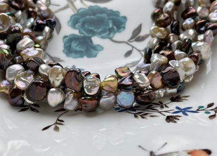 7x9 mm AAA Natural Seaweed Pink Gray Brown Color Keshi Nugget Freshwater Pearl Beads Genuine Keshi Nugget Freshwater Pearls #P1850