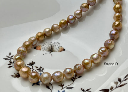 9-11 mm AAAAA Very Rare Dark Mauve Pink Baroque Edison Pearl Genuine Top Quality Natural Edison Pearl With Iridescent Color #P1863