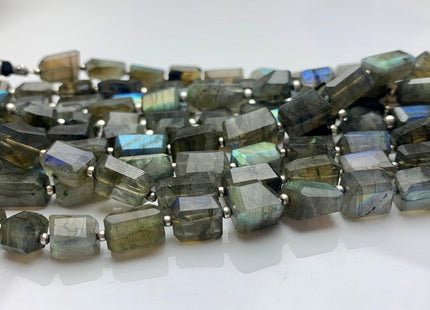 6-8x10-15mm AAA 100% All Natural Labradorite Gemstone Beads Faceted Nugget Genuine Quality Irregular Blue Flash Labradorite 8 Inches #3817