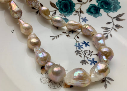13x18-15x23 mm AAA Rare Natural Iridescent Vintage Pink Baroque Freshwater Pearl Beads Genuine Limited Edition Baroque Pearl Beads #1375