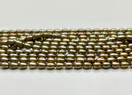 4x5.5 mm AA Purple OR Champagne Color Rice / Oval Freshwater Pearls Genuine Freshwater Pearl Beads Freshwater Seed Pearls #1215