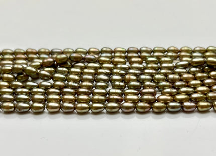 4x5.5 mm AA Purple OR Champagne Color Rice / Oval Freshwater Pearls Genuine Freshwater Pearl Beads Freshwater Seed Pearls #1215