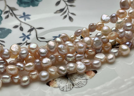 7-8 mm AA Natural Pink Color Top Drilled Freshwater Nugget Pearls, Genuine Natural Color Nugget Pearls #1315