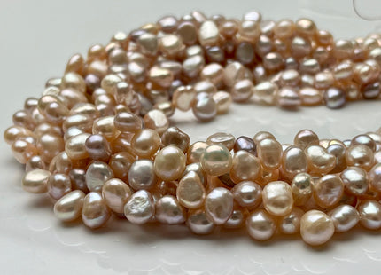 7-8 mm AA Natural Pink Color Top Drilled Freshwater Nugget Pearls, Genuine Natural Color Nugget Pearls #1315