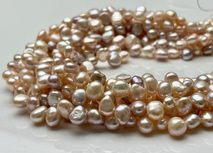 7-8 mm AA Natural Pink Color Top Drilled Freshwater Nugget Pearls, Genuine Natural Color Nugget Pearls #1315