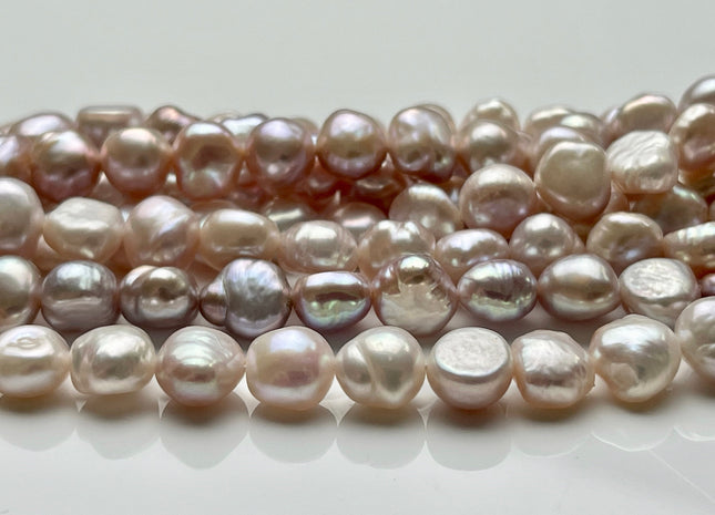 8 mm 10 mm AA Natural Pink Or Pale Pink Nugget Freshwater Pearl Beads Natural Pink Color Freshwater Pearls #1403