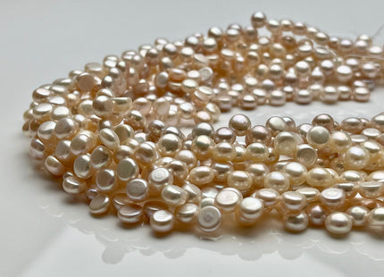 6-7 mm AAA Natural Pink Round Button Freshwater Pearl Genuine Top Drilled Freshwater Pearl Pink Natural Freshwater Pearls, Pink Pearls #39