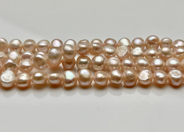 5-8 mm Natural Pink Nugget Freshwater Pearl Beads Genuine Pink Freshwater Pearls Natural Pink Color Nugget Pearls #1455
