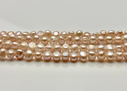 5-8 mm Natural Pink Nugget Freshwater Pearl Beads Genuine Pink Freshwater Pearls Natural Pink Color Nugget Pearls #1455