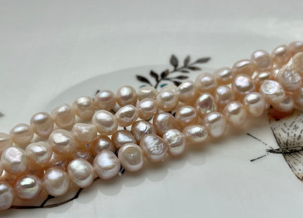 5-8 mm Natural Pink Nugget Freshwater Pearl Beads Genuine Pink Freshwater Pearls Natural Pink Color Nugget Pearls #1455