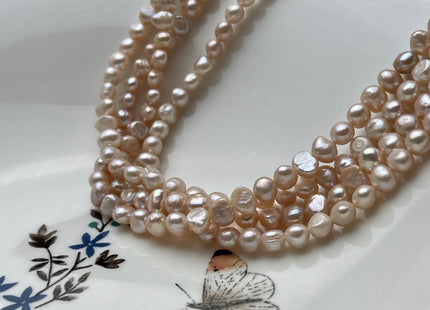 5-8 mm Natural Pink Nugget Freshwater Pearl Beads Genuine Pink Freshwater Pearls Natural Pink Color Nugget Pearls #1455